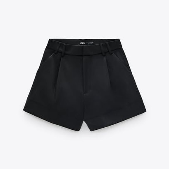 Zara Pants - Zara Satin High Waist Shorts Black Size M NWOT